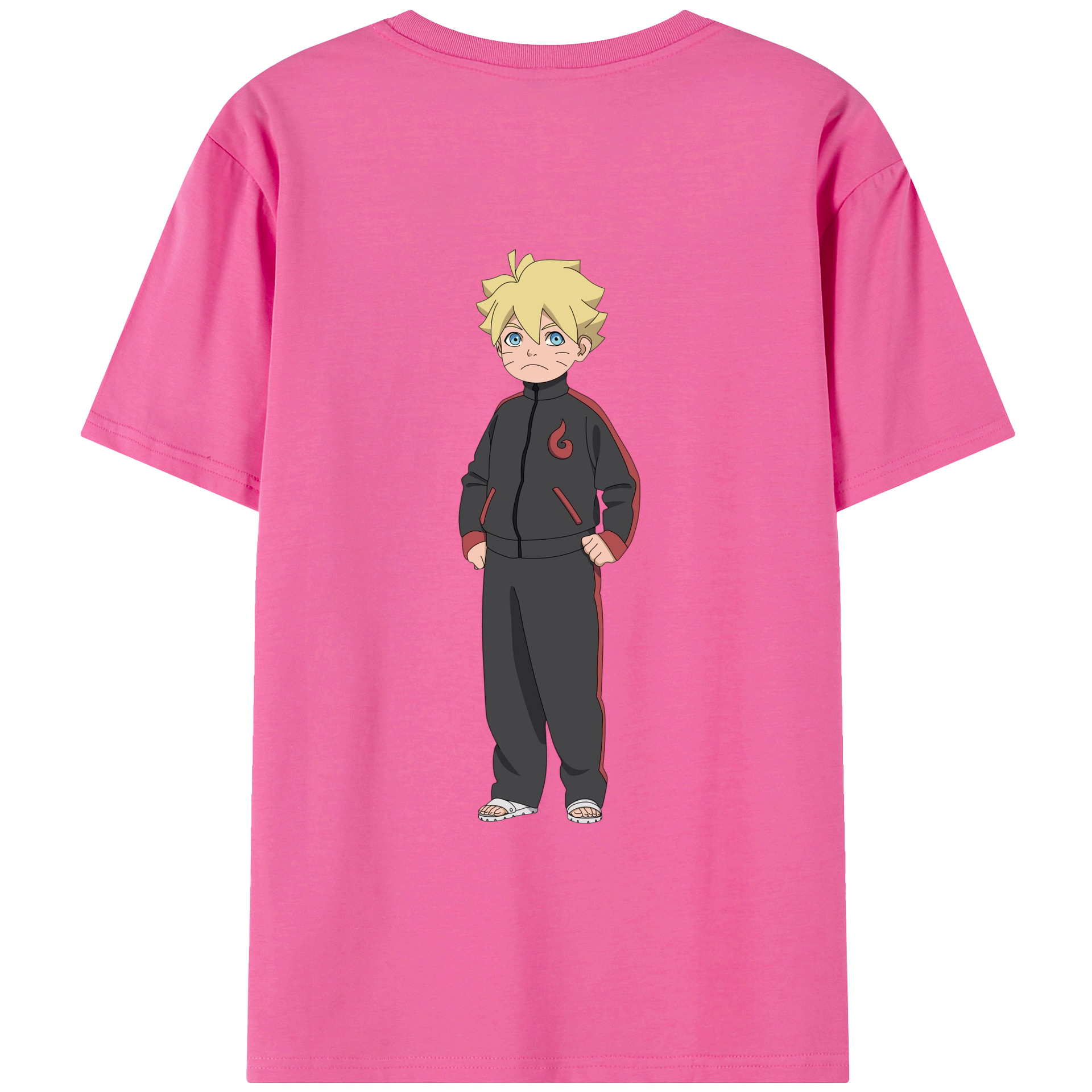 （画像用） NARUTO -ナルト- うずまき ボルト Uzumaki Boruto レディース半袖Tシャツ(バックプリント)